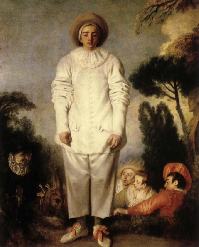 Jean-Antoine Watteau Gilles or Pierrot France oil painting art
